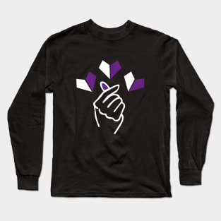 Korean heart symbol from Kpop culture Long Sleeve T-Shirt